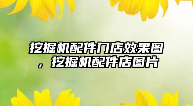 挖掘機配件門店效果圖，挖掘機配件店圖片