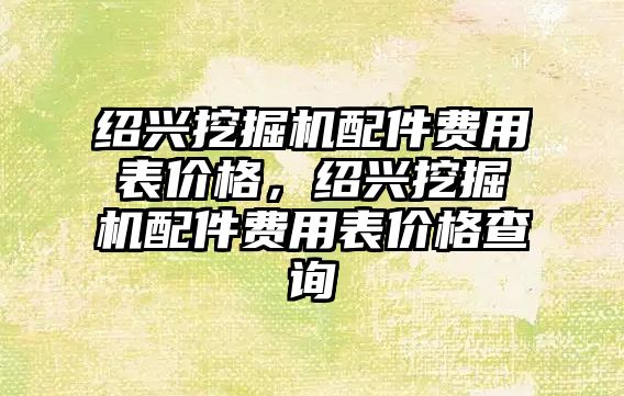 紹興挖掘機(jī)配件費(fèi)用表價(jià)格，紹興挖掘機(jī)配件費(fèi)用表價(jià)格查詢(xún)