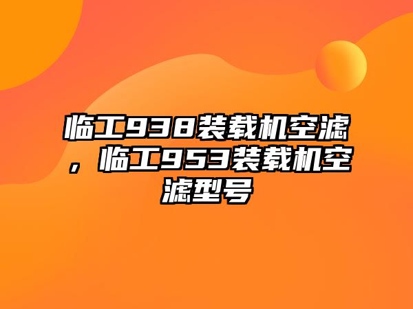 臨工938裝載機(jī)空濾，臨工953裝載機(jī)空濾型號(hào)