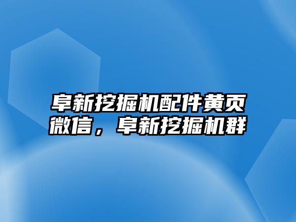 阜新挖掘機(jī)配件黃頁(yè)微信，阜新挖掘機(jī)群