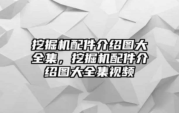 挖掘機配件介紹圖大全集，挖掘機配件介紹圖大全集視頻