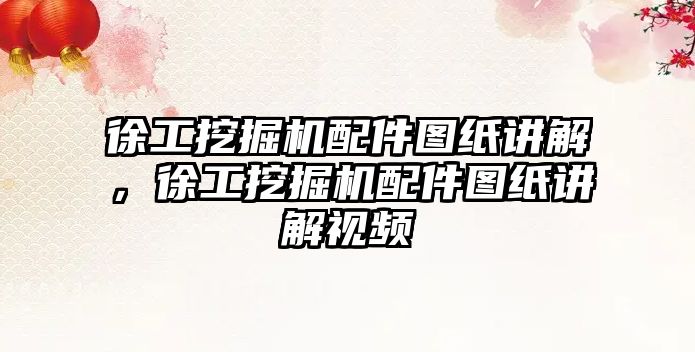 徐工挖掘機配件圖紙講解，徐工挖掘機配件圖紙講解視頻