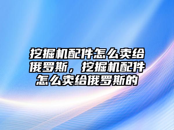挖掘機(jī)配件怎么賣(mài)給俄羅斯，挖掘機(jī)配件怎么賣(mài)給俄羅斯的
