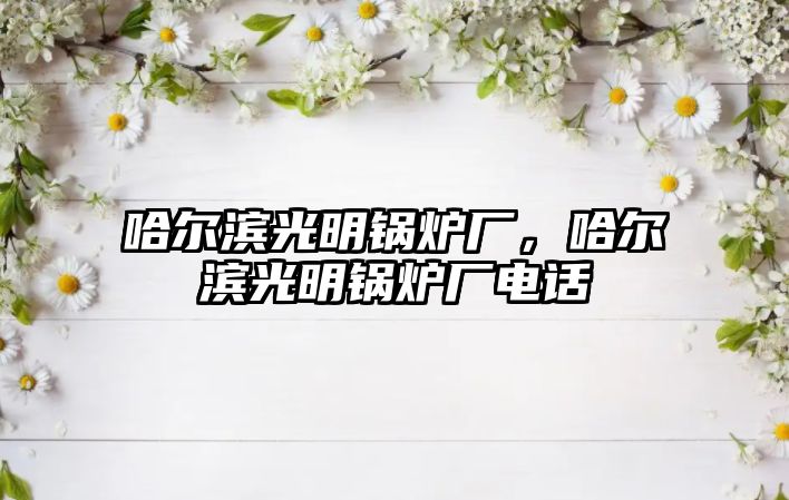 哈爾濱光明鍋爐廠，哈爾濱光明鍋爐廠電話