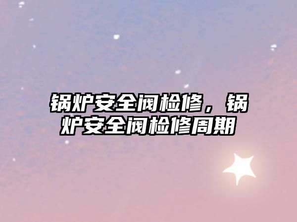 鍋爐安全閥檢修，鍋爐安全閥檢修周期