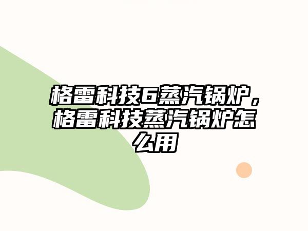 格雷科技6蒸汽鍋爐，格雷科技蒸汽鍋爐怎么用