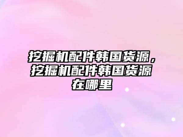挖掘機(jī)配件韓國(guó)貨源，挖掘機(jī)配件韓國(guó)貨源在哪里