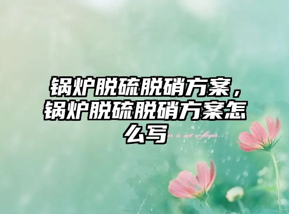 鍋爐脫硫脫硝方案，鍋爐脫硫脫硝方案怎么寫