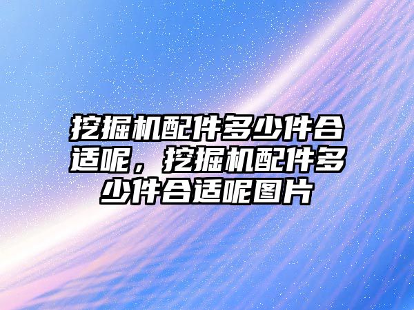 挖掘機配件多少件合適呢，挖掘機配件多少件合適呢圖片