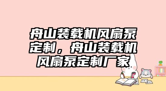 舟山裝載機風(fēng)扇泵定制，舟山裝載機風(fēng)扇泵定制廠家