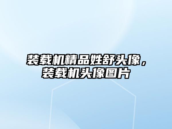 裝載機(jī)精品姓舒頭像，裝載機(jī)頭像圖片