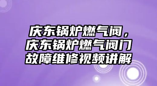 慶東鍋爐燃?xì)忾y，慶東鍋爐燃?xì)忾y門故障維修視頻講解