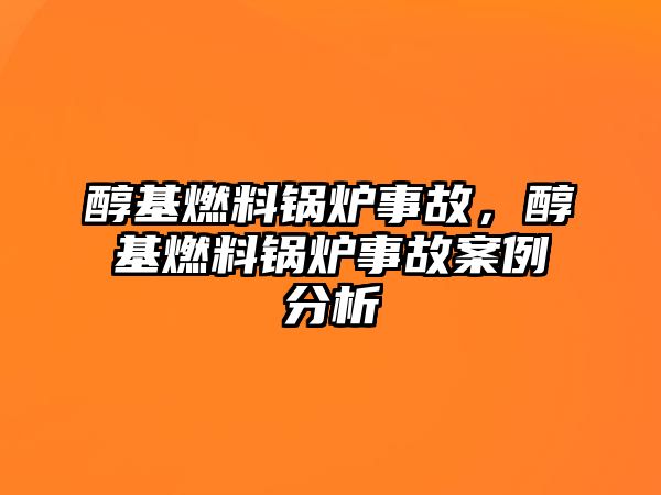 醇基燃料鍋爐事故，醇基燃料鍋爐事故案例分析