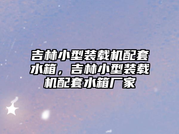 吉林小型裝載機配套水箱，吉林小型裝載機配套水箱廠家