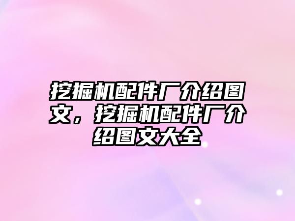 挖掘機(jī)配件廠介紹圖文，挖掘機(jī)配件廠介紹圖文大全