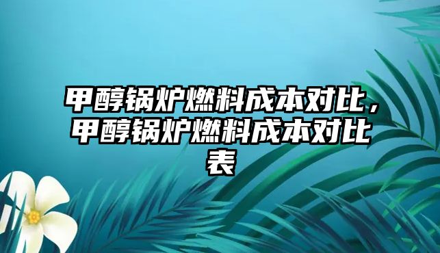甲醇鍋爐燃料成本對比，甲醇鍋爐燃料成本對比表