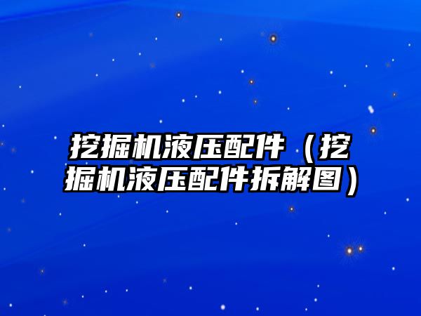挖掘機(jī)液壓配件（挖掘機(jī)液壓配件拆解圖）