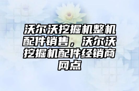 沃爾沃挖掘機整機配件銷售，沃爾沃挖掘機配件經銷商網(wǎng)點