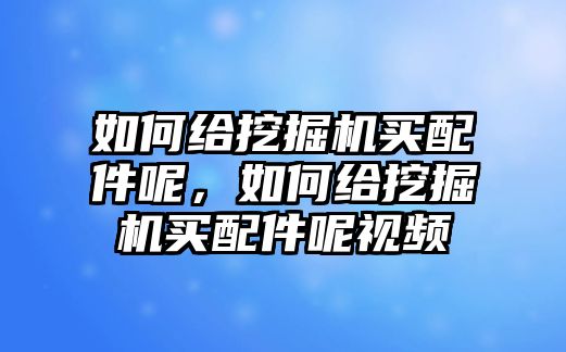如何給挖掘機買配件呢，如何給挖掘機買配件呢視頻