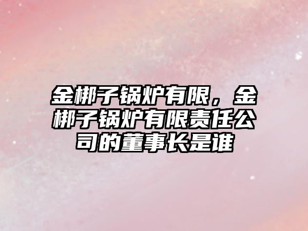 金梆子鍋爐有限，金梆子鍋爐有限責任公司的董事長是誰