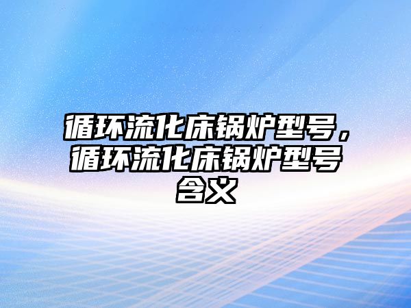 循環(huán)流化床鍋爐型號，循環(huán)流化床鍋爐型號含義