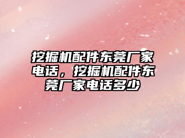 挖掘機配件東莞廠家電話，挖掘機配件東莞廠家電話多少