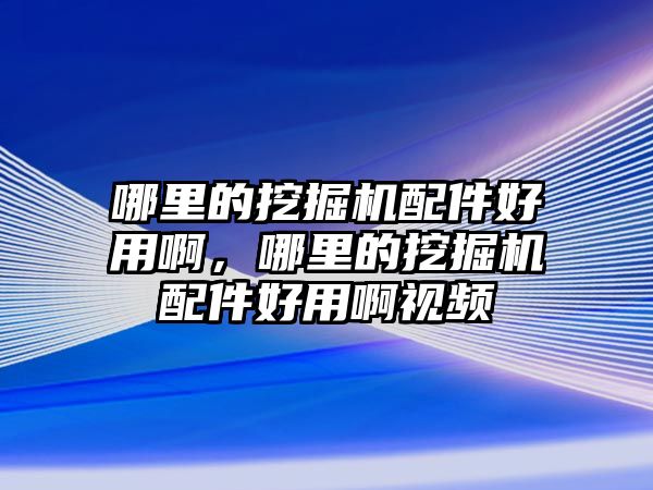 哪里的挖掘機配件好用啊,哪里的挖掘機配件好用啊視頻