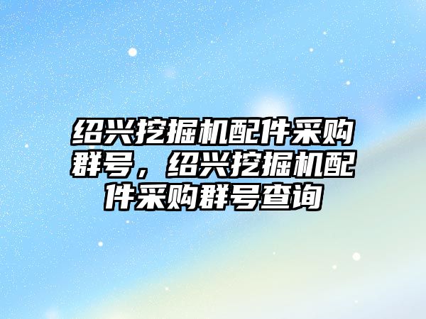 紹興挖掘機配件采購群號，紹興挖掘機配件采購群號查詢