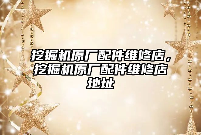 挖掘機原廠配件維修店，挖掘機原廠配件維修店地址