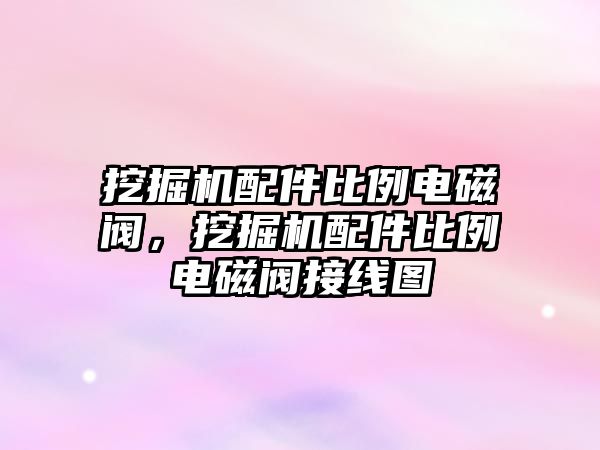 挖掘機(jī)配件比例電磁閥，挖掘機(jī)配件比例電磁閥接線圖