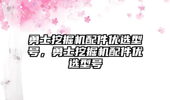 勇士挖掘機(jī)配件優(yōu)選型號(hào)，勇士挖掘機(jī)配件優(yōu)選型號(hào)