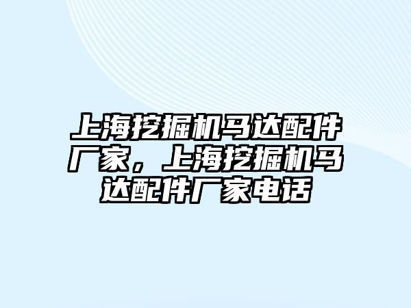上海挖掘機(jī)馬達(dá)配件廠家，上海挖掘機(jī)馬達(dá)配件廠家電話