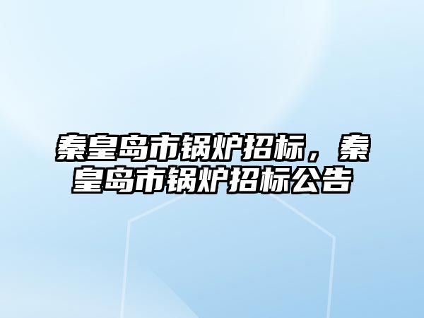 秦皇島市鍋爐招標，秦皇島市鍋爐招標公告