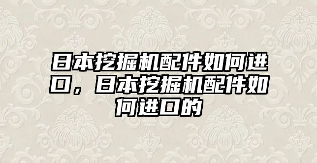 日本挖掘機配件如何進(jìn)口，日本挖掘機配件如何進(jìn)口的