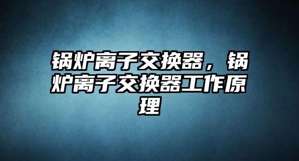 鍋爐離子交換器，鍋爐離子交換器工作原理