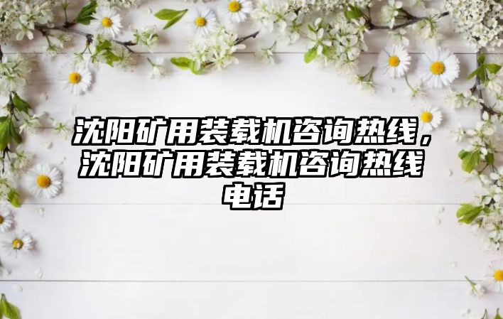 沈陽礦用裝載機(jī)咨詢熱線，沈陽礦用裝載機(jī)咨詢熱線電話