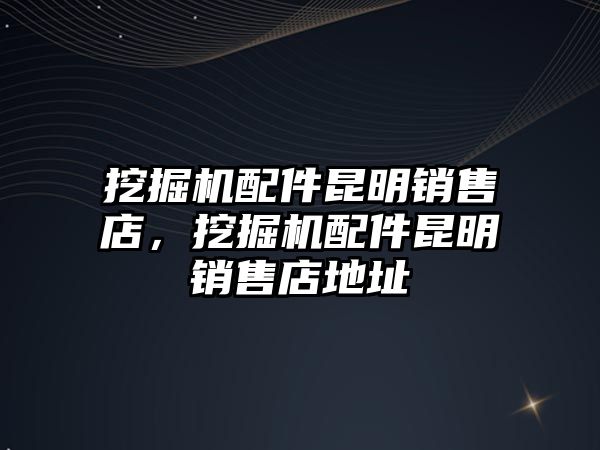 挖掘機(jī)配件昆明銷售店，挖掘機(jī)配件昆明銷售店地址