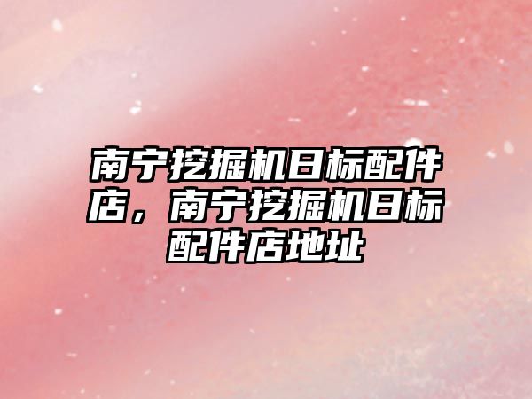 南寧挖掘機(jī)日標(biāo)配件店，南寧挖掘機(jī)日標(biāo)配件店地址