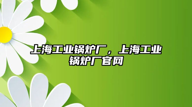 上海工業(yè)鍋爐廠，上海工業(yè)鍋爐廠官網(wǎng)