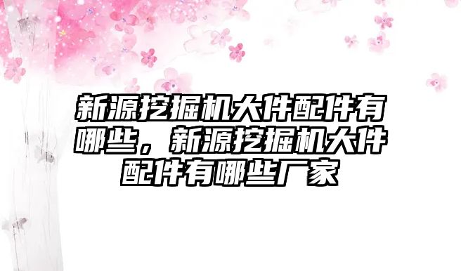 新源挖掘機(jī)大件配件有哪些，新源挖掘機(jī)大件配件有哪些廠家