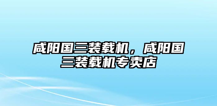 咸陽國三裝載機，咸陽國三裝載機專賣店