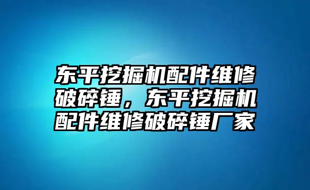 東平挖掘機配件維修破碎錘，東平挖掘機配件維修破碎錘廠家
