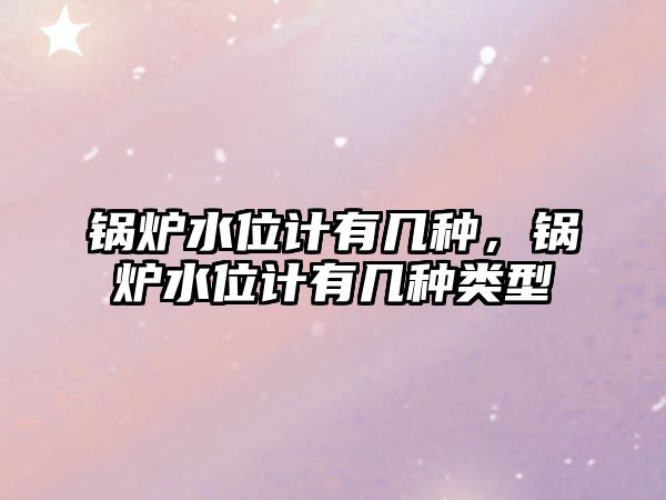鍋爐水位計有幾種，鍋爐水位計有幾種類型