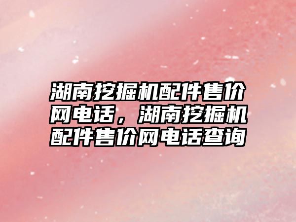 湖南挖掘機配件售價網(wǎng)電話，湖南挖掘機配件售價網(wǎng)電話查詢