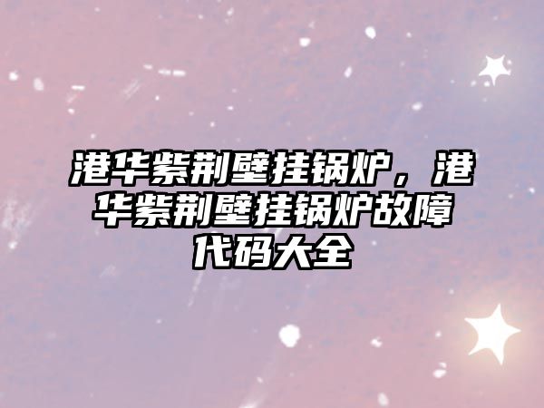 港華紫荊壁掛鍋爐，港華紫荊壁掛鍋爐故障代碼大全