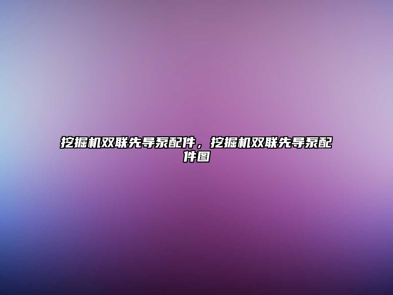挖掘機雙聯(lián)先導(dǎo)泵配件，挖掘機雙聯(lián)先導(dǎo)泵配件圖