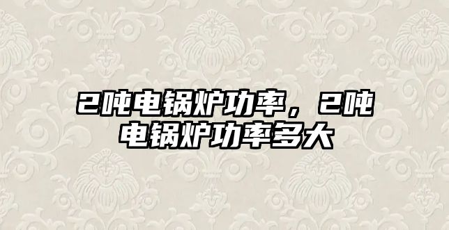 2噸電鍋爐功率，2噸電鍋爐功率多大