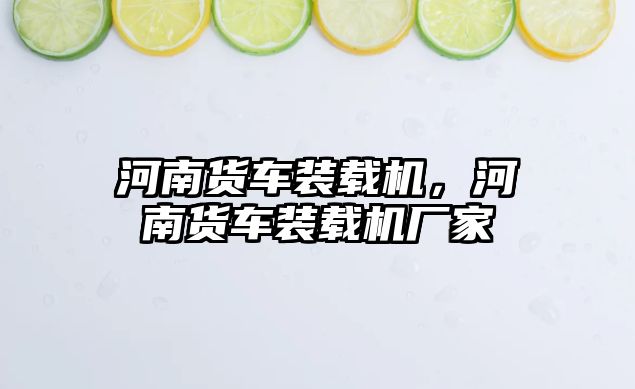 河南貨車裝載機(jī)，河南貨車裝載機(jī)廠家