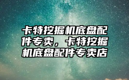 卡特挖掘機底盤配件專賣，卡特挖掘機底盤配件專賣店