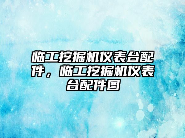 臨工挖掘機儀表臺配件，臨工挖掘機儀表臺配件圖